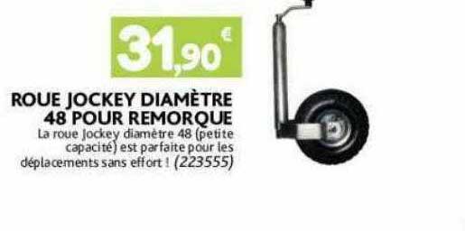 roue jockey diamètre 48 pour remorque