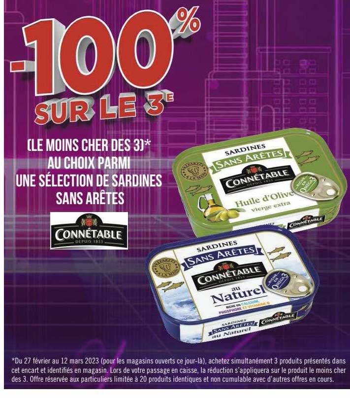 sardines sans arêtes connétable