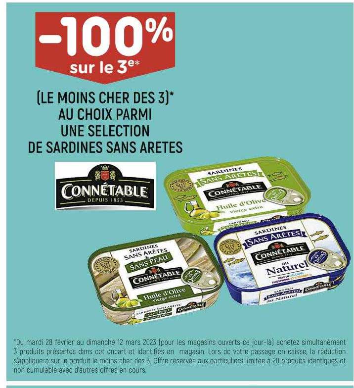 Sardines Sans Arêtes Connétable