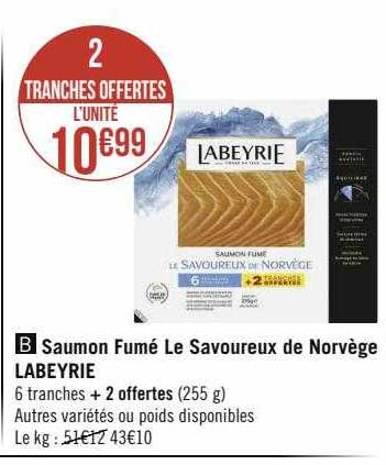 Saumon Fumé Le Savoureux De Norvège Labeyrie