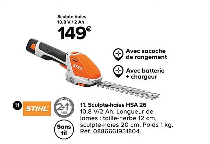 sculpte-haies hsa 26 stihl