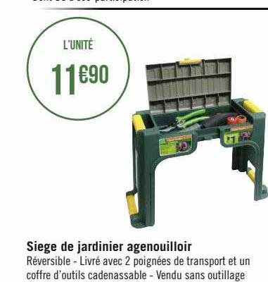 siège de jardinier agenouilloir