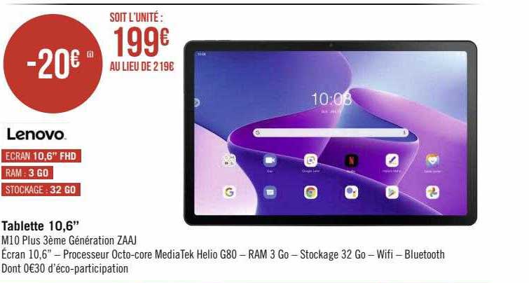 Tablette 10,6" Lenovo