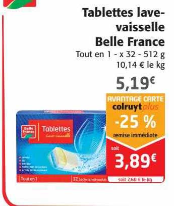 tablettes lave-vaisselle belle france