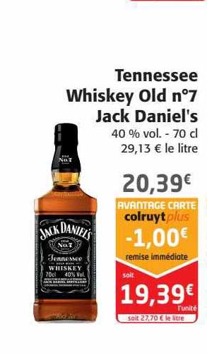 tennessee whiskey old n°7 jack daniel's