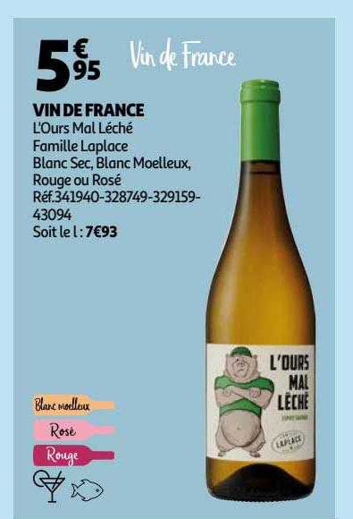 vin de france l'ours mal léché