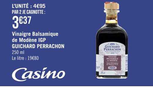 vinaigre balsamique de modène igp guichard perrachon