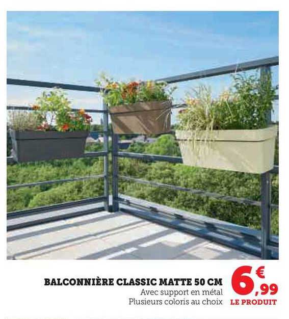 balconnière classic matte 50 cm