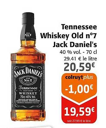 tennessee whiskey old n°7 jack daniel's