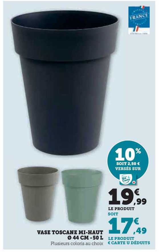 vase toscane mi-haut ø 44 cm - 50 l