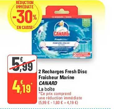 2 recharges fresh disc fraîcheur marine canard