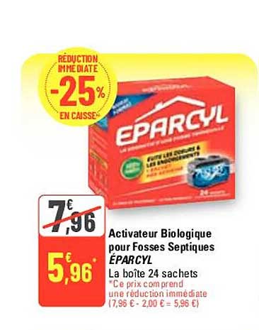activateur biologique pour fosses septiques éparcyl