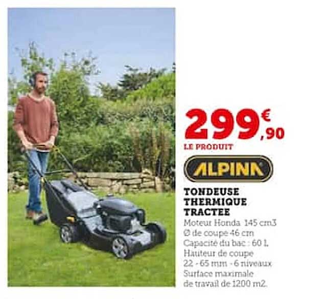 alpina tondeuse thermique tractée