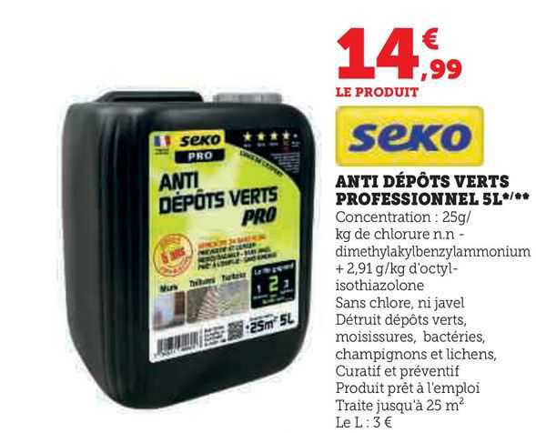 anti dépôts verts professionnel 5 l seko