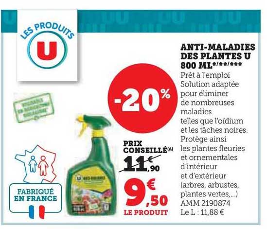 anti-maladies des plantes u 800 ml*/**/***