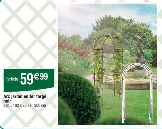 arc jardin en fer forgé noir