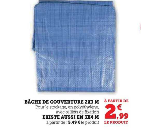 bâche de couverture 2x3 m existe aussi en 3x4 m