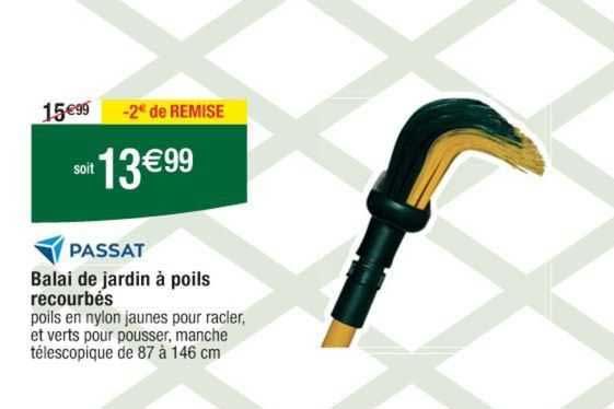 balai de jardin à poils recourbés passat