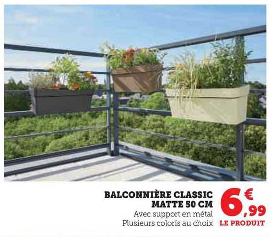 balconnière classic matte 50 cm