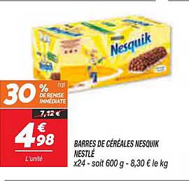 Barres De Céréales Nesquik Nestlé