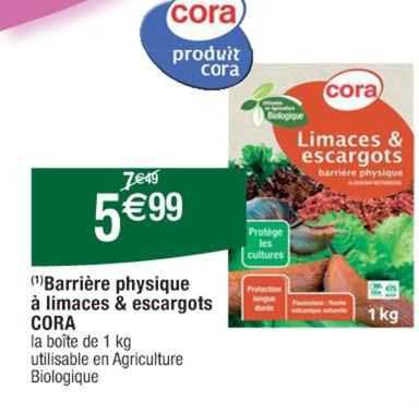 barrière physique à limaces & escargots cora