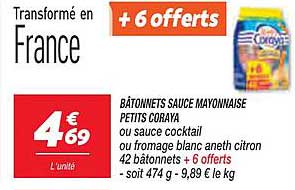 Bâtonnets Sauce Mayonnaise Petits Coraya
