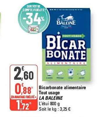 bicarbonate alimentaire tout usage la baleine