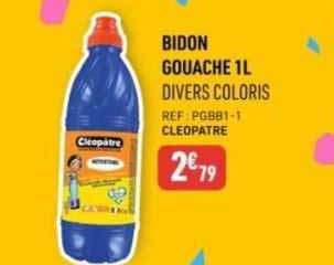 bidon gouache 1 l divers coloris cleopatre