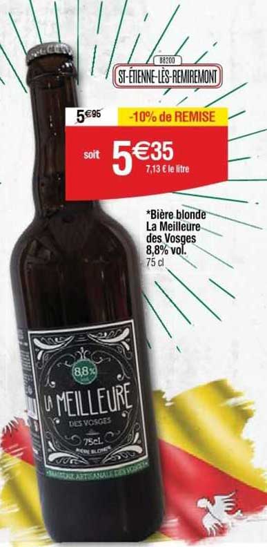 bière blonde la meilleure des vosges 8,8% vol