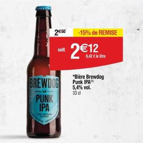 bière brewdog punk ipa 5,4% vol