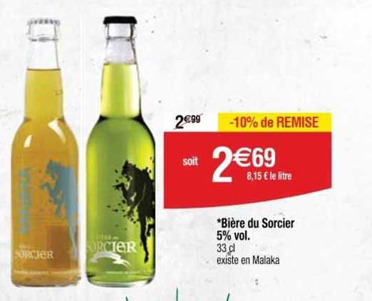 bière du sorcier 5% vol