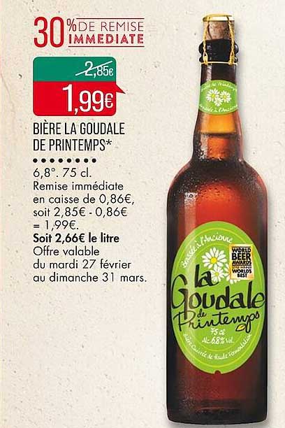 Bière La Goudale De Printemps
