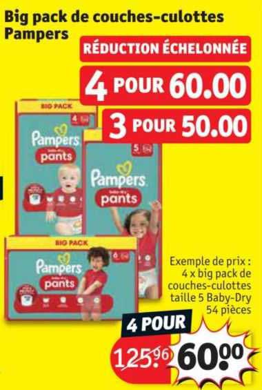 big pack de couches-culottes pampers