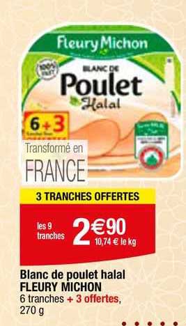 blanc de poulet halal fleury michon