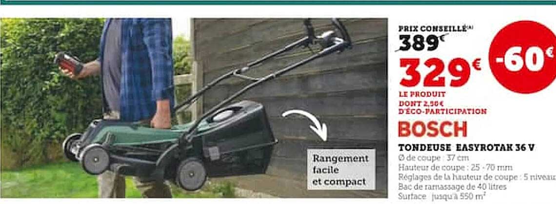 bosch tondeuse easyrotak 36v