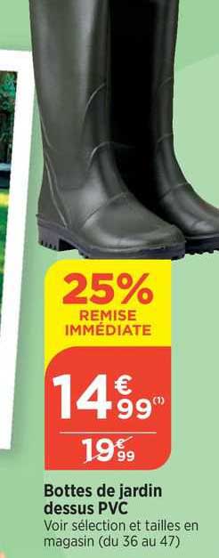 bottes de jardin dessus pvc