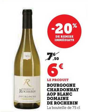 bourgogne chardonnay aop blanc domaine de rochebin