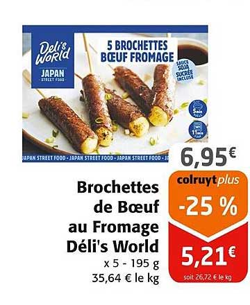 brochettes de bœuf au fromage délis' world