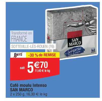 café moulu intenso san marco