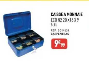 caisse à monnaie eco n2 x16x9 bleu