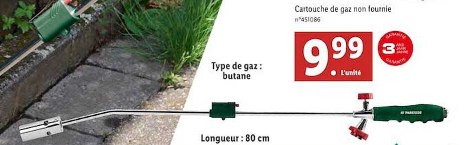 cartouche de gaz non fournie