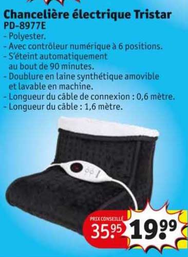 chancelière électrique tristar