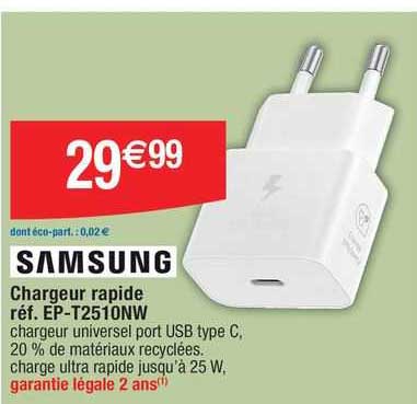 Chargeur Rapide Ep-t2510nw Samsung