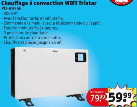 chauffage à convection wifi tristar