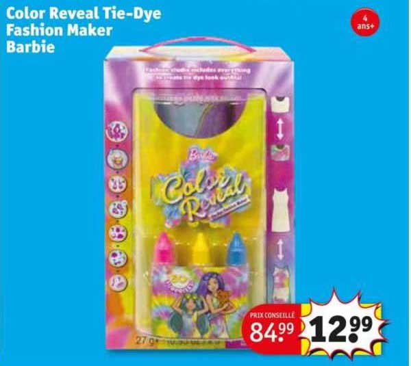 color reveal tie-dye fashion maker barbie