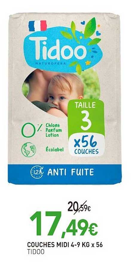 couches midi 4-9 kg x 56 tidoo