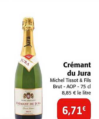 crémant du jura michel tissot & fils brut - aop