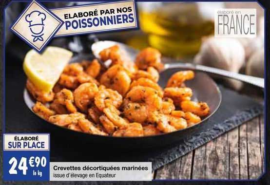 Crevettes Décortiquées Marinées