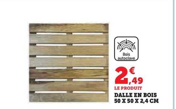 Dalle En Bois 50 X 50 X 2,4 Cm