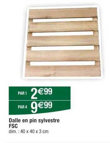 dalle en pin sylvestre fsc